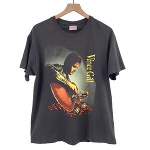 Vintage 90s Single Stitch Tee Vince Gill Country Western Music T-Shirt | Large